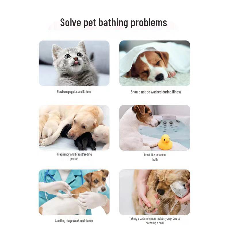 Pet No-Rinse Deodorizing Dry Shampoo Essence 20ml for Cats and Dogs