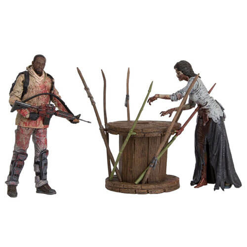 Walking Dead 7" Morgan Impaled Walker und Spike Trap Fig Set