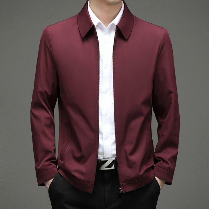 Men's Counter 2025 Spring/Autumn Business Casual Jacket - Middle-aged Executive Turn-down Collar Outerwear