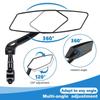 Easy To Use 360° Rotatable Bike Mirror Reflector Foldable Bicycle Mirrors Accessories Adjustable Motorcycle Rearview Mirror