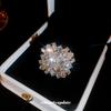 Super Flash Diamond-set Flower Ring Women's Niche Versatile Fashion Ring Temperament Light Luxury High-end Jewelry Wholesale