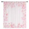 Watercolor Cherry Blossom Sheer Curtains for Living Room Decoration Window Curtains for Kitchen Tulle Voile Organza Curtains