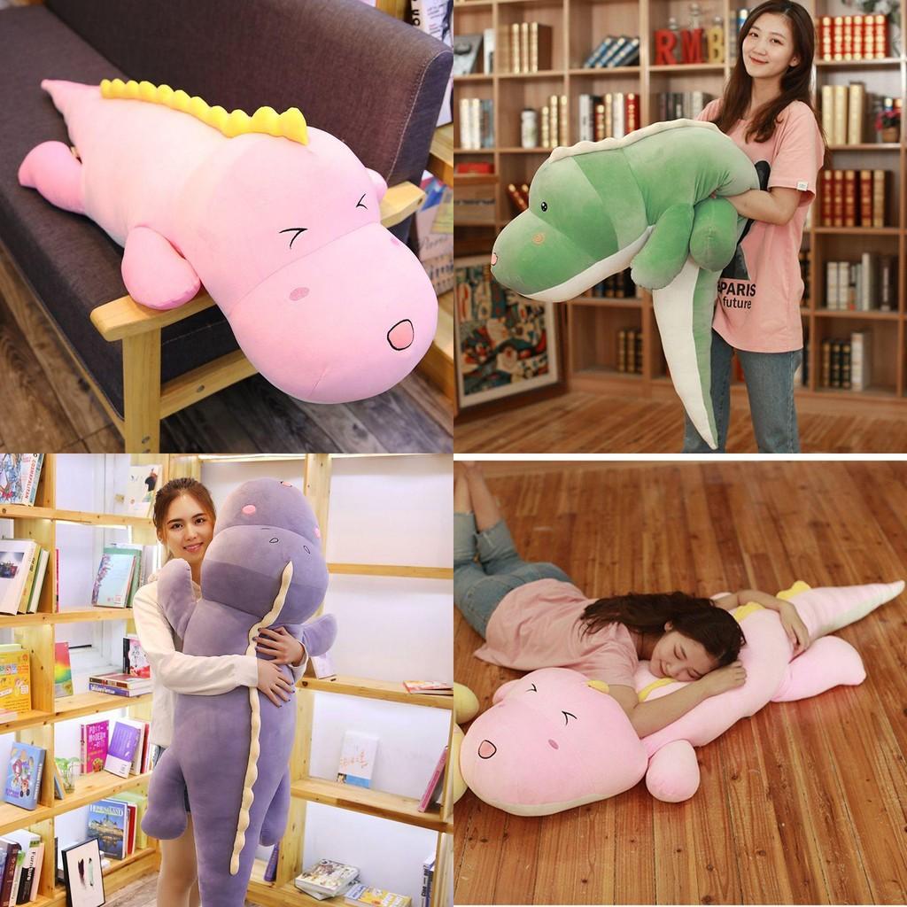 Adorable Dinosaur Stuffed Toy Plush Doll For Girls Comforting Home Decor Pillow