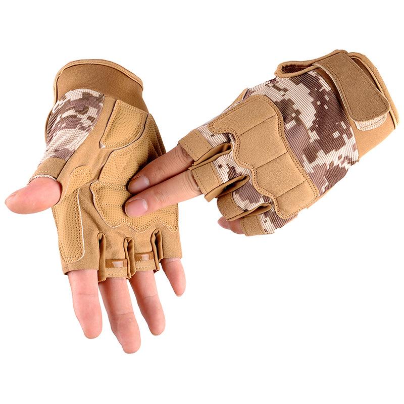 Men's Half Finger Wear-resistant Boxing Outdoor Locomotive Riding Sports Protective Gloves