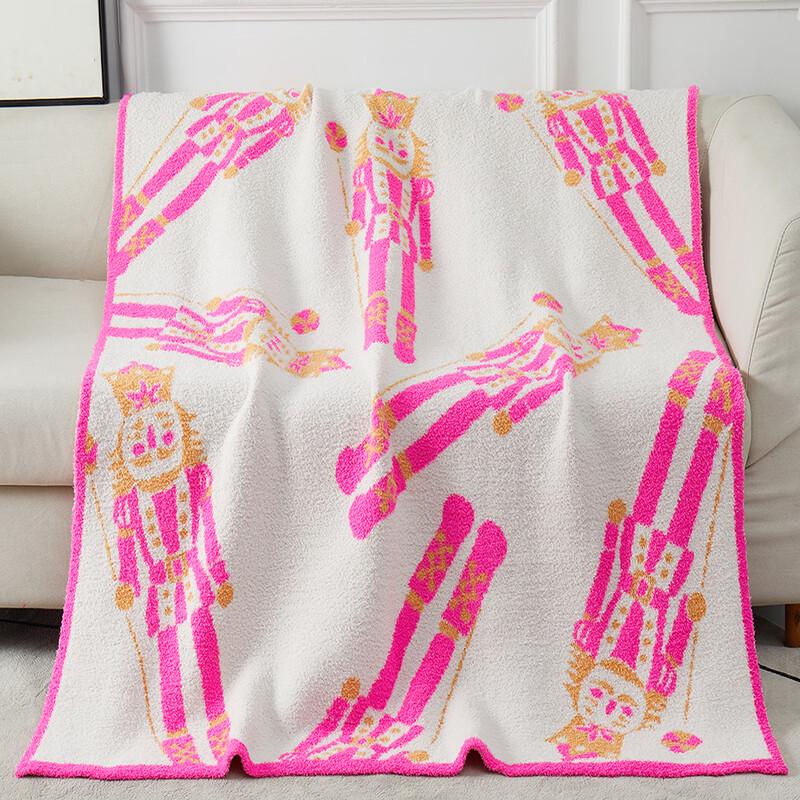 

LISM Festive Nutcracker Snowflake Throw Blanket