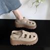 Muffin thick-soled heightening baotou sandals women's 2025 new summer Roman shoes small pig cage shoes loafers