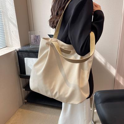 Large Capacity Tote Bag New Japanese Simple Casual Armpit Bag Student Shoulder Bag for Class