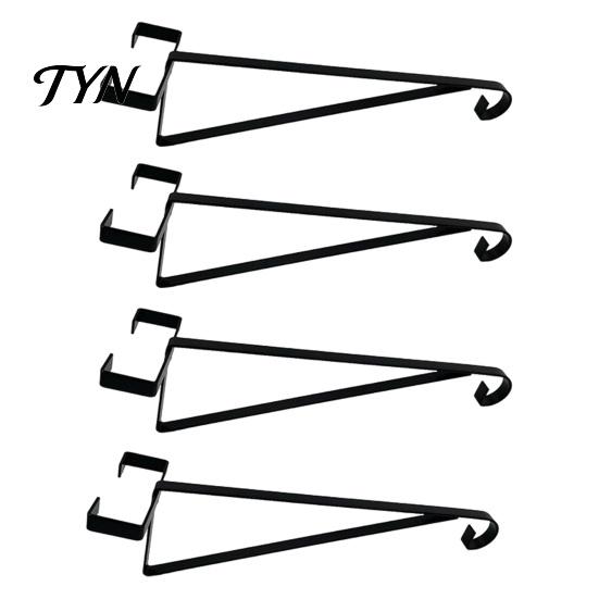 Fence Post Flower Hook 4PCS Metal Plant Hanger Bracket, Wall Mounted Vertical Hooks, Garden Pot Holder Strong Load-bearing Capacity Brackets
