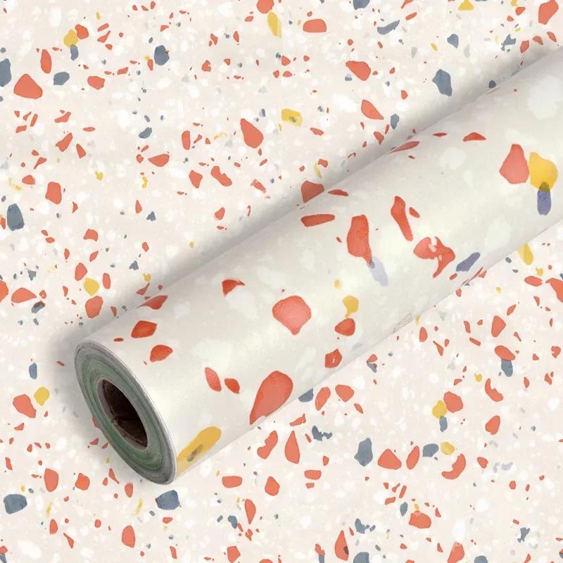 Water and Oil-proof Marble Decor Paper for Kitchen Countertops Vinyl Self Adhesive Removable Wallpaper for Furniture Renovation