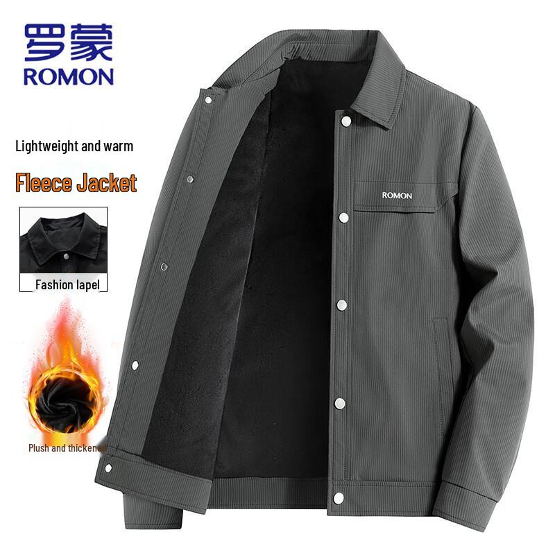 ROMON Men s Fleece-Lined Lapel Workwear Jacket M