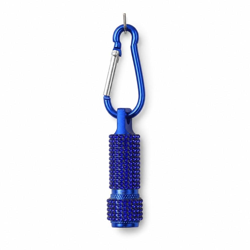 Button Battery Diamond-encrusted Mini Flashlight Carabiner Clip Mini Torches