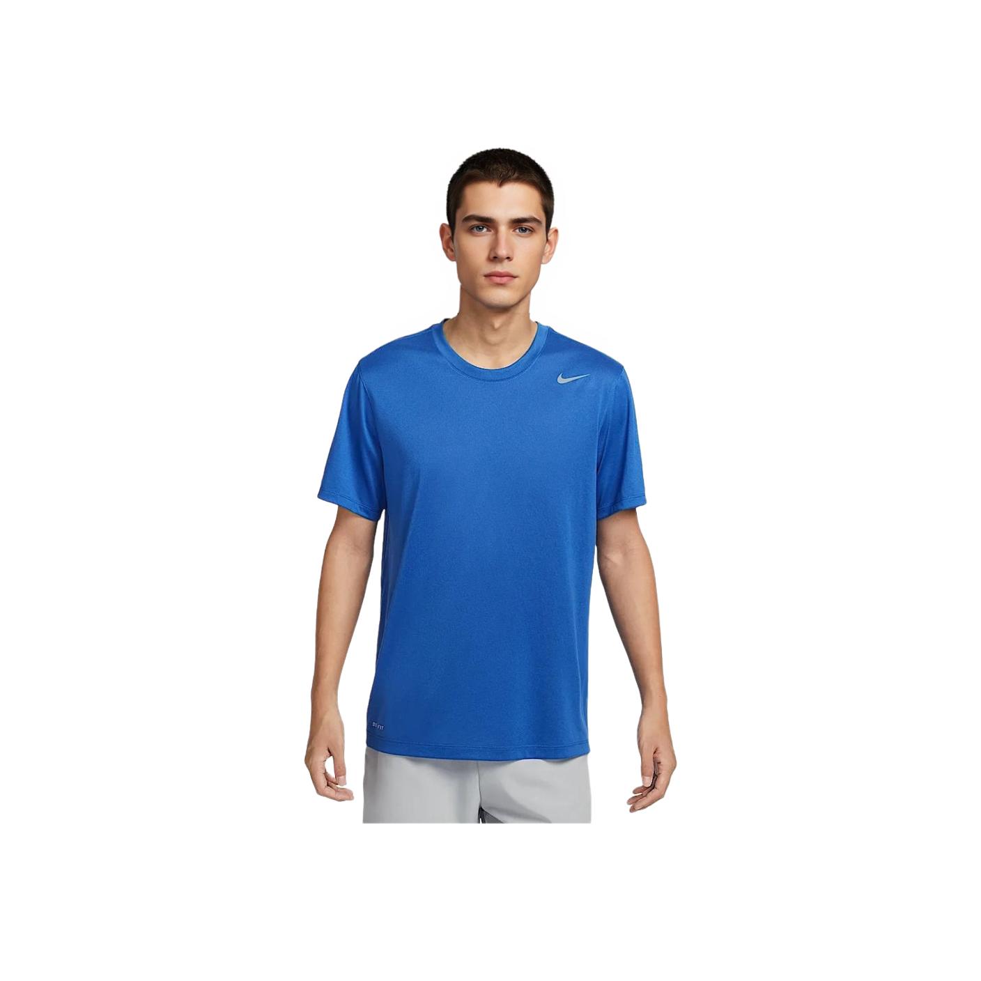Nike Dri-Fit Team Legend Ronde Hals Sneldrogend Korte Mouw T-shirt Heren Tops Donkerblauw IB8898-450 4XL
