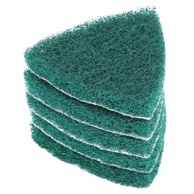 5pcs Triangle Scouring Pad Polishing Pad Self Adhesive Plate Grinding Machine Accessories