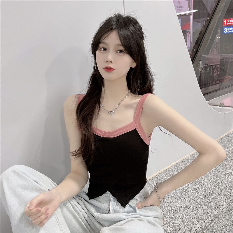 Irregular Camisole Vest for Women with A Niche Design Strapless and Beautiful with Short Shoulder Pads and A Spicy Girl Top