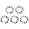 50 Pièces Roulement à Gorge en U U624ZZ Acier au Carbone Durable Roulement à Billes à Gorge en V Poulie Pour Piste de Guidage Systèmes de Mouvement Linéaire-B61B