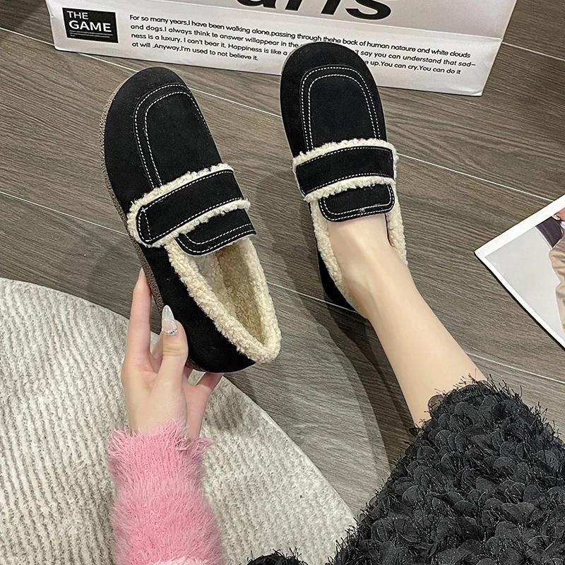 Warm and Non Slip Flat Shoes Winter Fashion Cold Resistance Comfortable Outdoor Sports Shoes DLSYXD Brand Women's Cotton Shoes