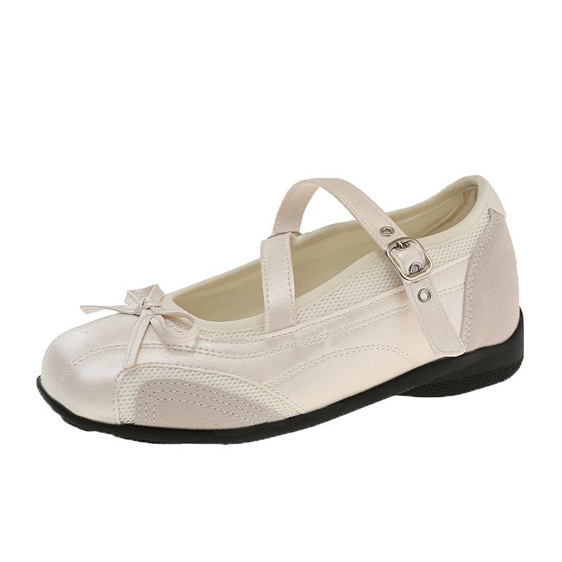 French silver ballet shoes women's summer new soft-soled straps Mary Jane shoes with skirt light mouth single shoes