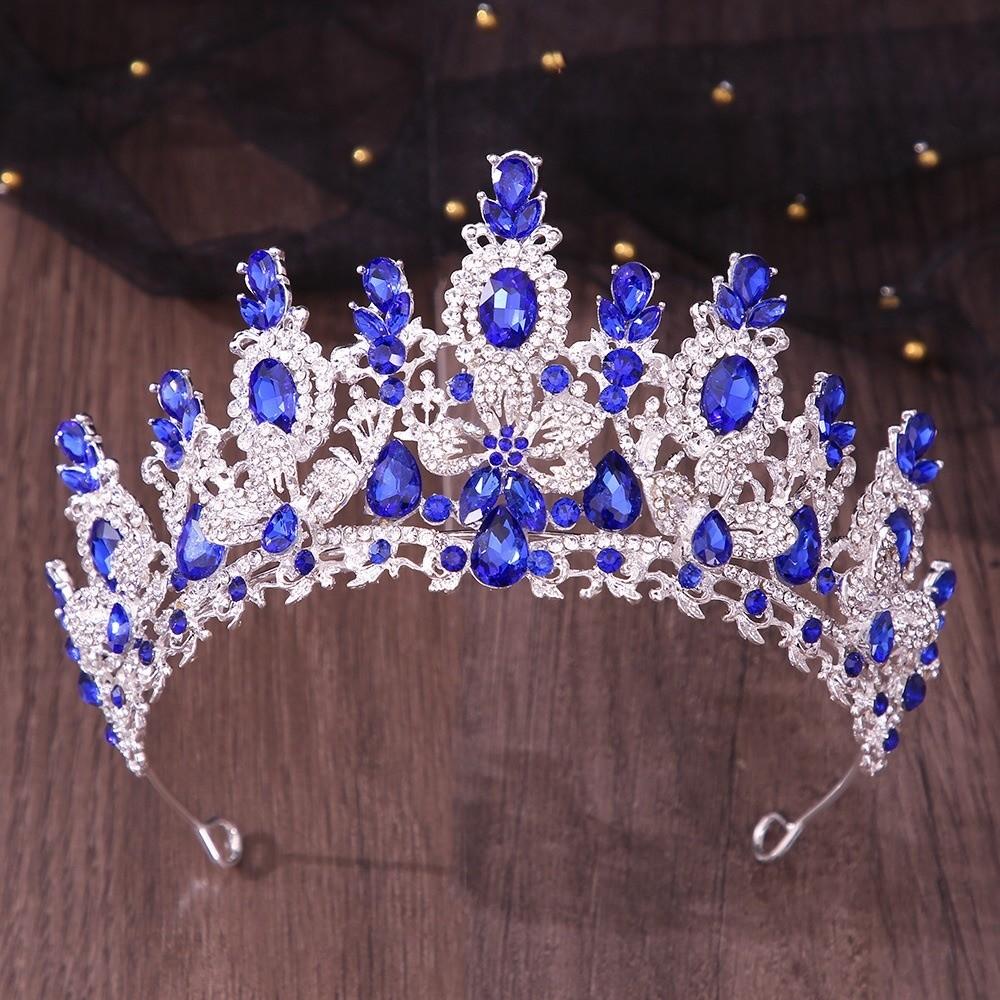 Handmade Crystal Crown Exquisite Baroque Headpiece Rhinestone Headband Bridal Tiara Bridesmaid