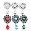 LKERAN 10pc25 * 50mm Water Drop Metal Pendant Flat Back Wedding Handheld Flower Decoration Diy Sewing Material Accessories