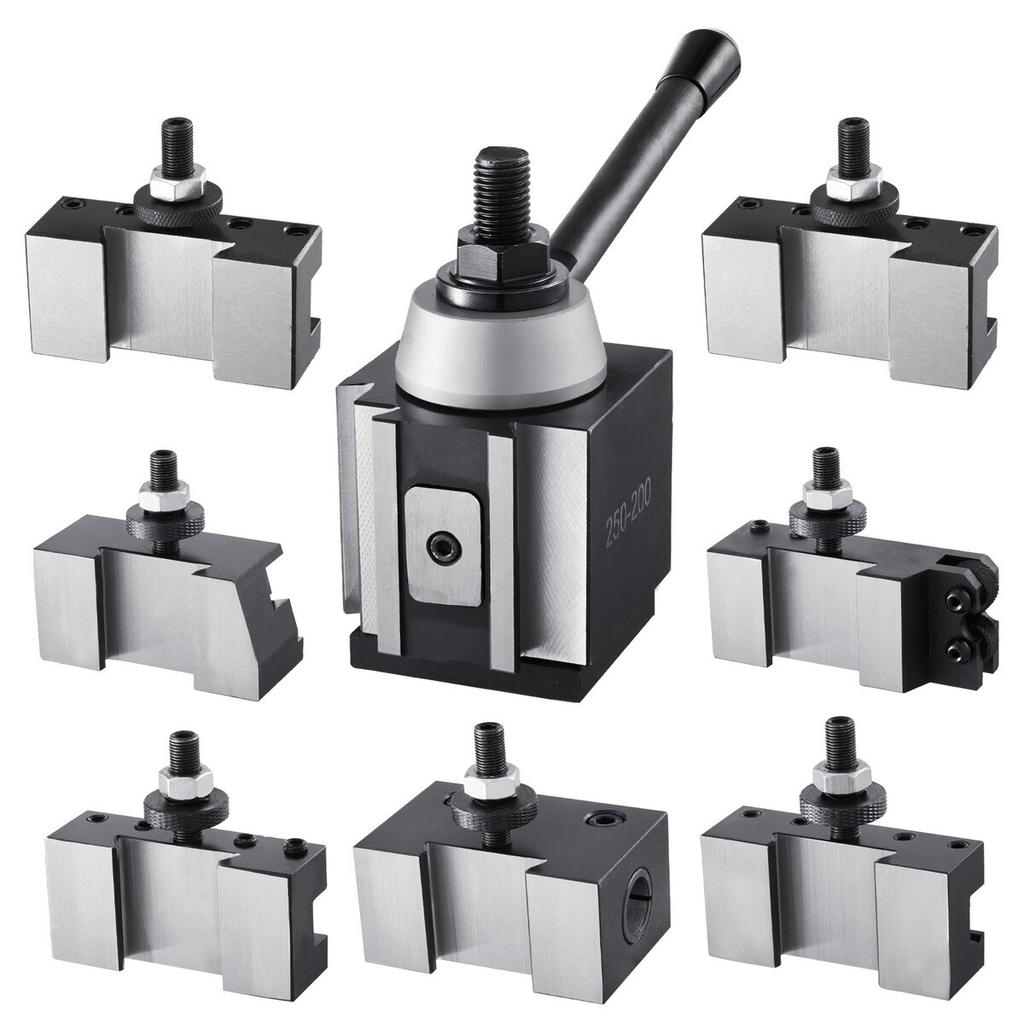 Quick Change Tool Post Set 8 Pcs Lathe Tool Holders for 10"-15" Mini Lathe