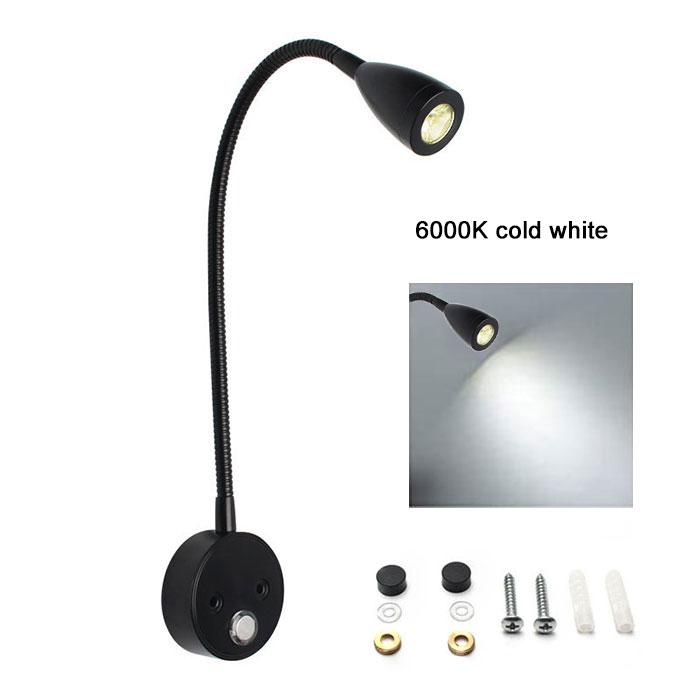 black aluminum 3000K 6000K Gooseneck 12 volt Map Light Chart Light,LED Working Lamp for Home, Car, Truck, Boat, RV and Aircraft
