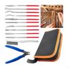 Mini Diamond File Assorted Set Carving Tool with Blue Flush Cutter Carrying Case Small