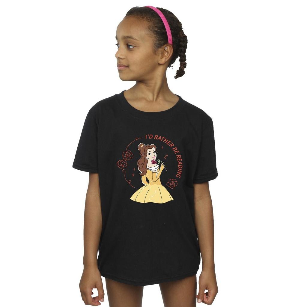 Disney Girls Beauty And The Beast IÂ´d Rather Be Reading Cotton T-Shirt