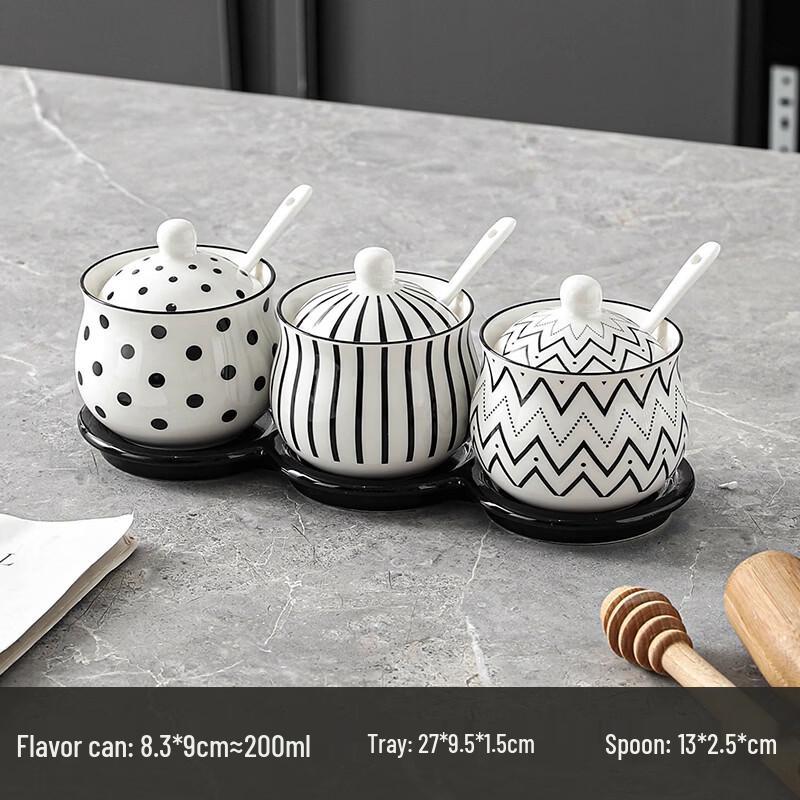 Ceramic Condiment Jar Set