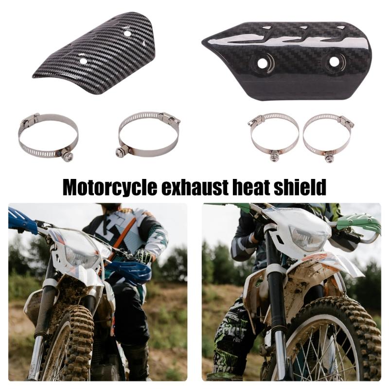 Universally Motorcycle Motorbike Exhaust Muffler Pipe Heat Shield Heat Insulation Cover Heel Guard Exhaust Heat Shield