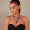 Elegant Rhinestone Floral Jewelry Set: European & American Bride Necklace & Earrings for High-End Parties