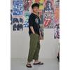 Bluetail Khaki Barrel Baggy Fit Woven Pants Aab1pt06kk
