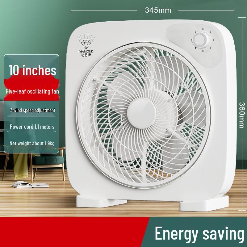 Diamond Brand 10-inch White Desk Fan