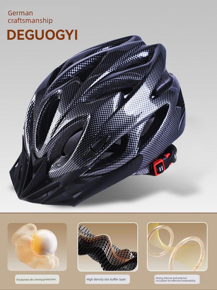 Yu Zhaolin's Premium Bicycle Helmet with Integrated Goggles, One-Piece Riding Helmet for Men and Women, Mountain and Road Safety Helmet