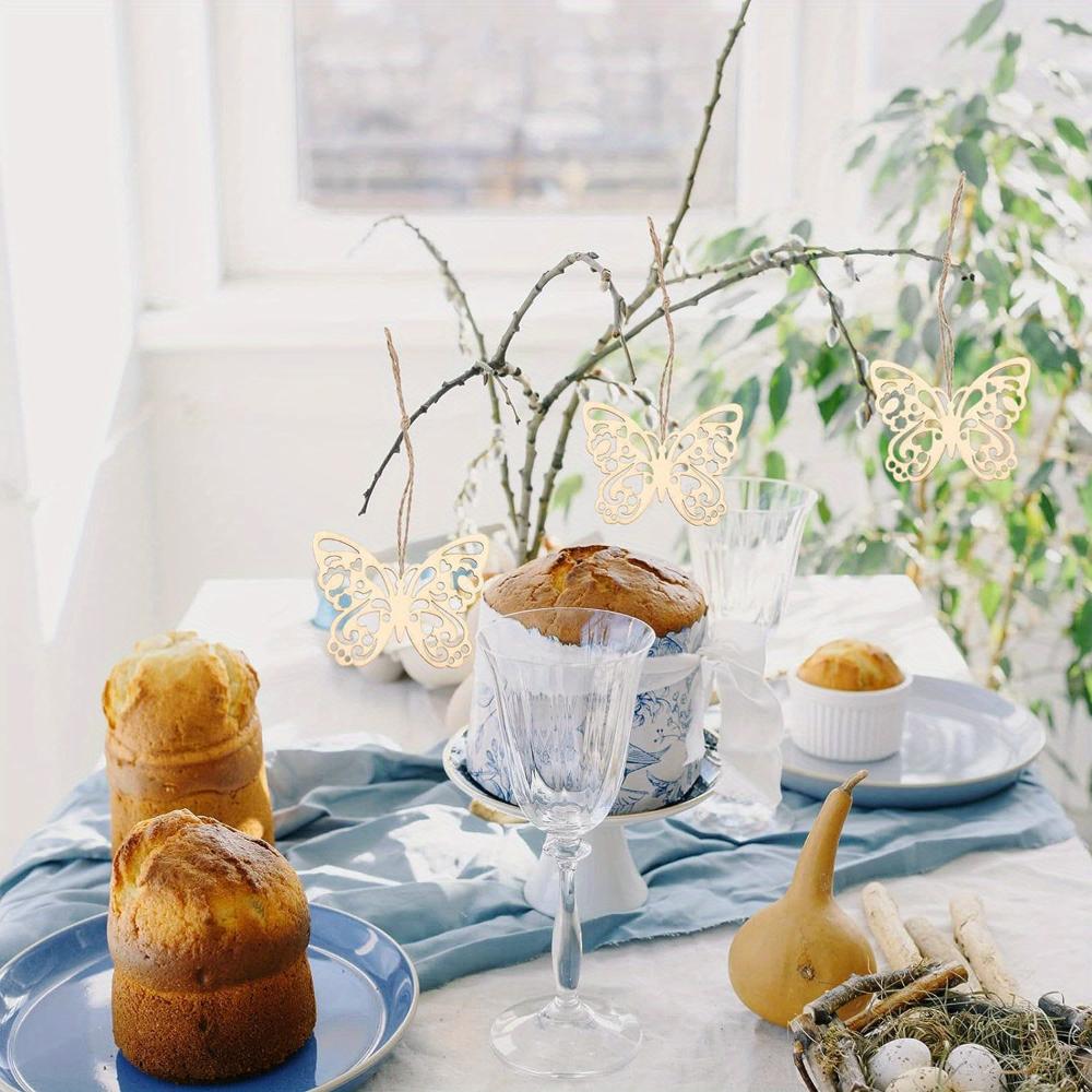 20pcs Hollow Wood Butterfly Cutouts Shaped Wooden Ornaments Blank Art Crafts Butterfly Shapes for DIY Home Decor