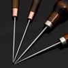 Handmade Leather Tool Wood Handle Bags Hole Hook Cone Needle Sewing Accessories Sewing Awls Stitching Awl