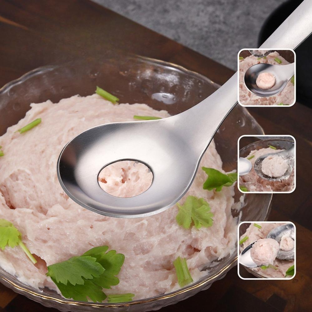 1 Pc 304 Stainless Steel Home Kitchen Creative Rice-meat Dumplings Spoon Kitchen Gadgets 4