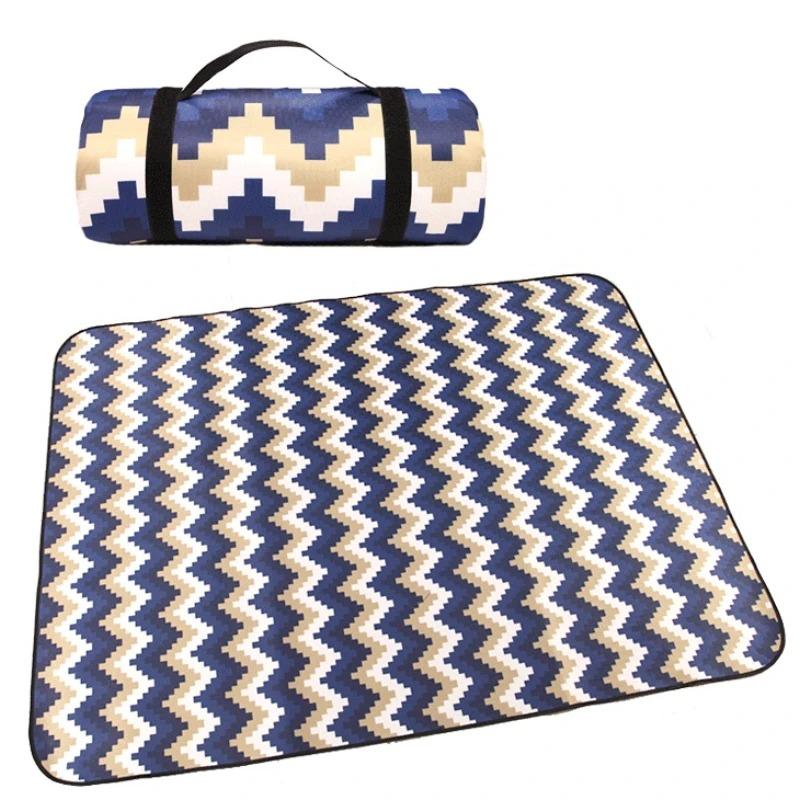 Tapete de acampamento portátil à prova d'água, cobertor de praia para piquenique ao ar livre com estampa retrô para multijogador, tapetes dobráveis para dormir e caminhadas