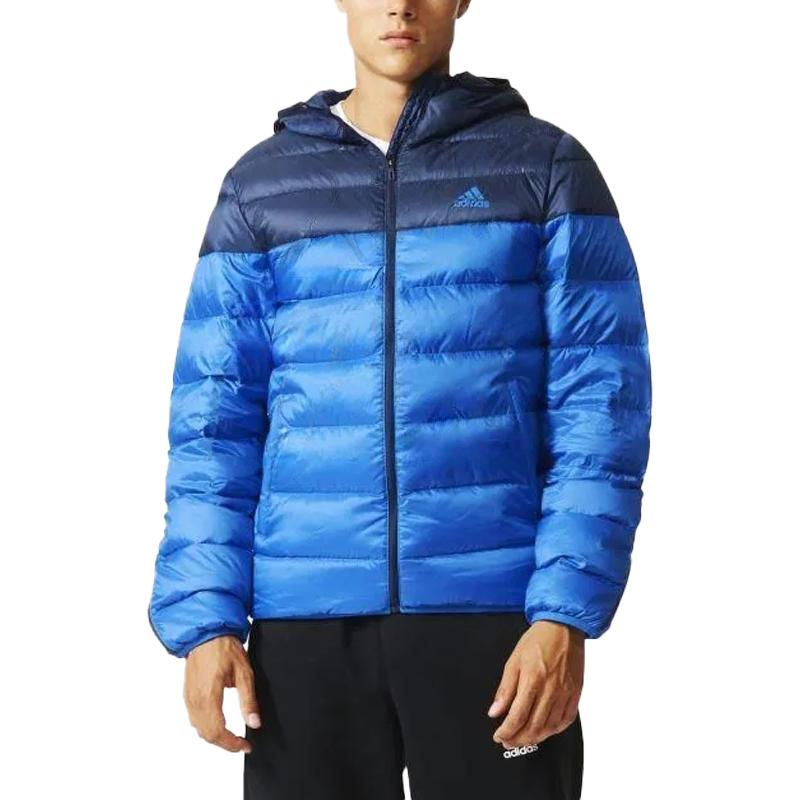 Adidas Hooded Sports Jacket Men Jackets Blue AB4653