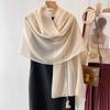 Ethnic Style Cotton and Linen Scarf Women's Autumn and Winter Photo Shawl Dual-purpose Spring and Autumn Literary and Summer Large Silk Scarf Travel