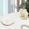 Creative Embossed Flower Shaped Resin Tray Jewelry Dish for Elegant Women Rings Earrings Necklace Bracelet Storage Trinket Dish