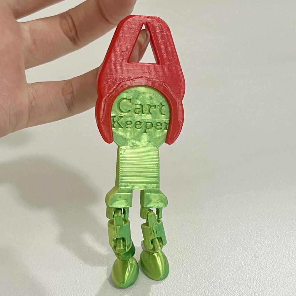 Einkaufswagen Werkzeuge, Münzschlüsselanhänger, Einkaufswagen Münzfigur