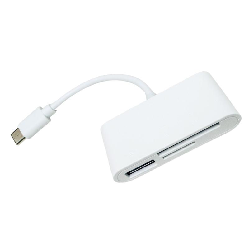 USB C Card Reader TF Memory Card Reader Adapter Transfer Connector Simultaneously Read For Laptop Computer Accessories
