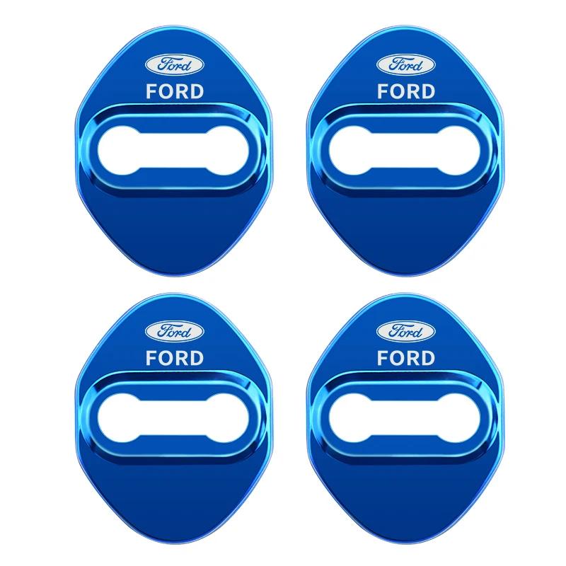 Adesivo per Auto 4pz Copertura Decorativa di Protezione Serratura Porta Emblema custodia per Ford Kuga Territory Focus RS Escort Fiesta Mondeo Accesso
