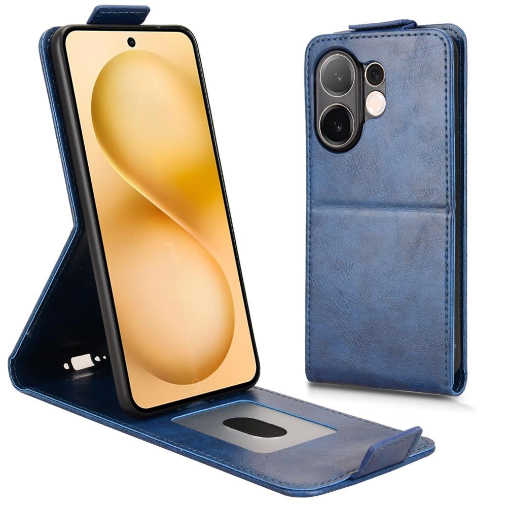 For Vivo V60 5G Stand Case Magnetic Clasp Vertical Flip Leather Phone Cover with Card Holder