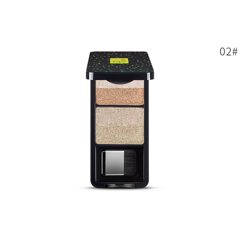 Make-up Perlglanz Dreidimensionaler Bunter Farbverlauf Zweifarbiger Lidschatten Wasserfest Verschmiert nicht und Entfernt Make-up