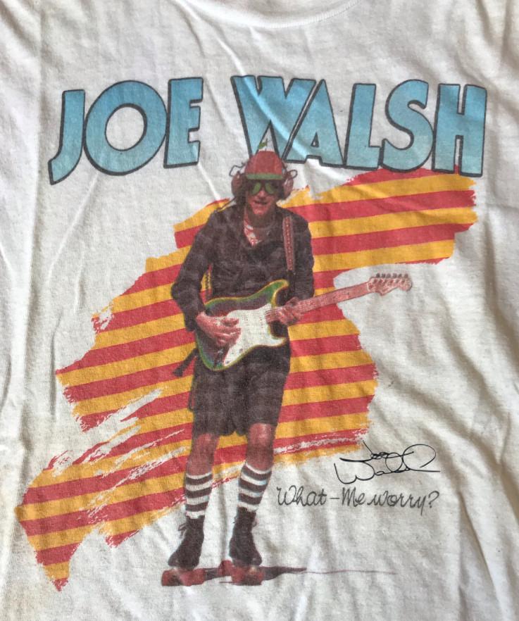 Vintage Joe Walsh 1983 Tour Signature Cotton White Cotton All Size Shirt Unisex T-Shirt S