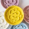 Raised Pet Slow Feeder Bowl, Ceramic Slow Down Eating Food Bowl, Anti Vomiting Food Dish for Small Medium Dogs & Cats