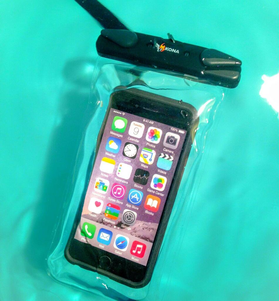 Kona Submariner Waterproof Phone Case for Smartphones Fully Waterproof for the Underwater and for Phones up to inches Also Protects Valuables - Sea,