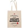 Tote Bag - PLANETEE - Beloved Childminder Woman - Cotton - Printed In France - Large Capacity