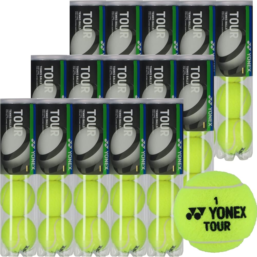 YONEX Tour Hard Tennis Balls 4 Pack 15 Sets 60 Balls